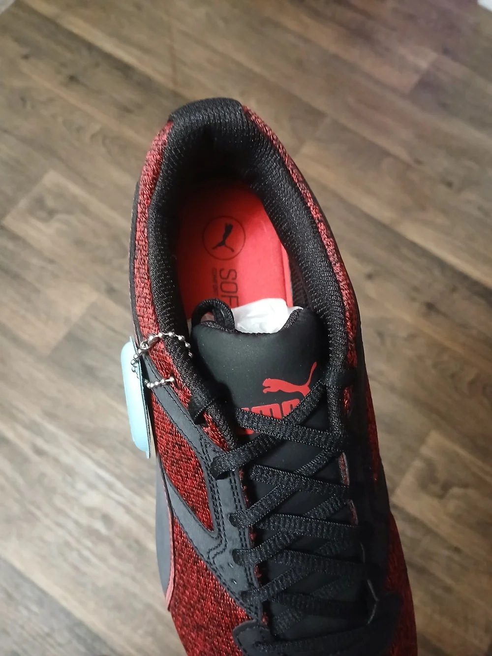 Puma Tazon 6 Knit Mens Soft Foam Shoes In Black/Red (New In Box)
